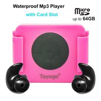 Tayogo Waterproof Swimming Mp3 Player Headset Music Player with Card Slot with Shuffle Feature