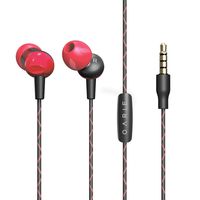 Earphones,OARIE in-Ear Headphones Stereo Earbuds with Microphone for iPhone, iPod, iPad, Samsung (Red)