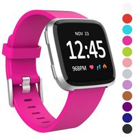 Humenn Bands Compatible with Fitbit Versa/Versa 2/Versa Lite/SE, Silicone Adjustable Replacement Classic Accessory Wristband Fitness Straps for Women Men