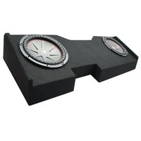 Compatible with 2014 - UP Chevy Silverado Crew Cab Kicker CompR CWR10 Dual 10" Sub Box 2 Ohm