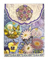 Punch Studio Notepad Fairies Garden Purse Sketchpad with Rose Pink Brooch