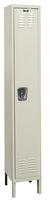 Hallowell U1256-1PT Premium Locker, 12" Width x 15" Depth x 66" Height, Single Tier, 1-Wide, Knock-Down, 729 Parchment