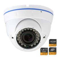 GW Security VD5088IP H.265 POE IP Security HD IP 5MP (1920P/1080P) Outdoor/Indoor Dome Camera (White)