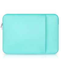 Laptop Sleeve 15 inch, MacBook Carrying Case - Perfect 15 inch Display Size Notebook Foam Cover with Pocket Computer Bag for 15-15.4 Inch MacBook Pro/Air Samsung Tablet Toshiba etc,Light Blue