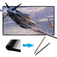 60 inch Projector Screen Portable Outdoor Projection Movies Screens 16:9 HD Wrinkle-Free for Home Theater Indoor LYH