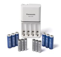Panasonic K-KJ55MBS66A eneloop Power Pack; 6AA, 6AAA, and Advanced Battery 3 Hour Quick Charger (Battery Color May Vary)