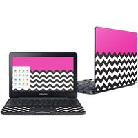 Mightyskins Skin Compatible with Samsung Chromebook 3 11.6" - Hot Pink Chevron | Protective, Durable, and Unique Vinyl Decal Wrap Cover | Easy to Apply, Remove, and Change Styles | Made in The USA