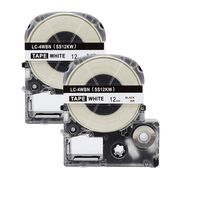 NEXTPAGE Compatible Label Tape for Epson LC-4WBN9 (SS12KW) Black on White (1/2"X26.2ft) Use with Epson Labelworker LW-300 LW-400 LW-600P (LC4WBN9 2 Pack)