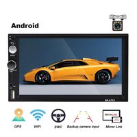 UNITOPSCI Double Din Car Radio Andriod 8.1 Car Stereo with Bluetooth Support WiFi GPS Navigation Android/iOS Mirror Link Reverse Camera SWC DVR USB FM TF 7'' HD Touch Screen 1G+16G Car MP5 Player