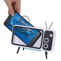 Retro TV Bluetooth Speaker,Portable Bluetooth Wireless Speakers Holder,AUX FM Bluetooth Optional,Bluetooth 4.2,32.8ft Wireless Rang,3D Stereo Speaker Stand for All Smartphone