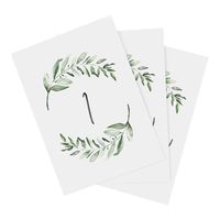 Bliss Collections Table Numbers 1-25 with Head Table Card, Double Sided 4x6 Rustic Greenery Design for Wedding, Reception, Party, Event, Celebrations - Made in the USA