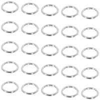 Set of 20 Silver Metal O-Rings for Purse Straps, Bags, and Backpacks