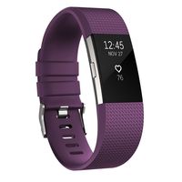Youkex Compatible with Fitbit Charge 2 Bands, Large Adjustable Replacement Wristband for Fitbit Charge 2 Smart Fitness Watch Women Men (Dark Purple, Large)