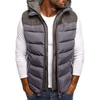 Kstare Mens Vest Jacket Winter Warm Waistcoat Lightweight Zipper Sleeveless Water-Resistant Packable Puffer Down Coat (Gray, L)