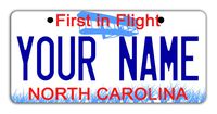 BleuReign Personalize Your Own North Carolina State Bicycle Bike Stroller Children's Toy Car 3"x6" License Plate Tag
