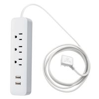 Globe Electric 78251Designer Series Power Strip, White