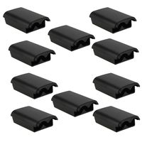 Much 10 Pack Black Battery Cover Shell Cases Kit Compatible with Xbox 360 Wireless Controller