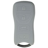 qualitykeylessplus Gray Rubber Case Silicone Protective Cover for Nissan Remotes with Free KEYTAG
