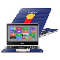 MightySkins Skin Compatible with Asus Chromebook Flip C302CA 12.5" (2016) - Extra Fries | Protective, Durable, and Unique Vinyl Decal wrap Cover | Easy to Apply, Remove | Made in The USA