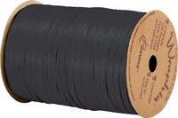 Matte Black Wraphia Ribbon 1/4" x 100 Yards