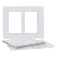 U.S. Art Supply 11X14 White Multi-Window Photo Mat Board Set - Mats, Backboard & Clear Bags - 10 Sets