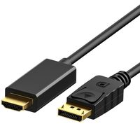 DisplayPort to HDMI Cable,DP (Applies only to DP Ports) to HDMI Cable(10 Feet/3M) 1080p Full HD for PCs to HDTV, Monitor, Projector with HDMI Por (Gold Plated)