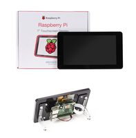 MakerBright Official Raspberry Pi 7" Touchscreen w/Pimoroni Black LCD Stand