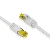 A ADWITS 3.28ft(1m) CAT 7 Shielded RJ45 S/FTP Ethernet Cable | Highest Speed 10 Gigabit 600Mhz | 10000 Mbit s | Router Modem Patch Panel Access Point Patch Fields - White