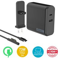 73W USB-C Power Adapter Delivery for Surface Pro 6 Surface Go Surface Pro 2017 Surface Book 2 Surface Book Surface Laptop 2 Surface Laptop Surface Pro 4 Surface Pro 3 Surface 3 Smart Phone with USB 3.