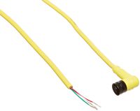 Molex 703001D02F060 Micro-Change Dual Key Single-Ended Cordset, Female Right Angle, 3 Pole, UL 2661 Cable Type, PVC (D02) Cable Jacket, 22AWG Wire Size, 4.0A Max Current Rating, 250V AC/DC Max Voltage, 6ft Cable Length