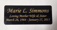 4" x 2" Engraved Plaque, Plate, Name Plate in brass Black and Gold