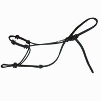 Horse Rope Training Halter - 4 Knot from 1/4" Stiff Polyester Halter Cord - Size Rope Most Trainers Use! Weanling, Yearling, Small, Arab, Standard, Large, and Draft Sizes (Hunter Green, Large)