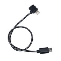 Anbee Nylon Braided Spark Cable/Android Micro-USB/USB Type-C Cable for DJI Spark & DJI Mavic Pro Drone, Fits iOS/Android Cellphone and Tablets