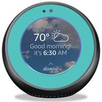 MightySkins Skin Compatible with Amazon Echo Spot - Solid Turquoise | Protective, Durable, and Unique Vinyl Decal Wrap Cover | Easy to Apply, Remove, and Change Styles | Made in The USA