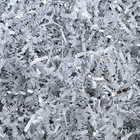Crinkle Cut Paper Shred Filler (1 LB) for Gift Wrapping & Basket Filling - White & Silver | MagicWater Supply