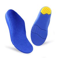 Children Orthotic Insoles Comfort Athletic Poly Urethane Gel Kids Sports Inserts Heel Cushion for Flat Feet Arch Support Foot Pain -21CM