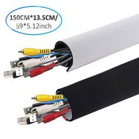 AGPTEK Neoprene Adjustable Cable Sleeves,Cords Organizer for TV Computer Cable Management Sleeves for PC/Home Theater/Speaker Home Entertainment Center (59 inches Long, 5.3 inches Wide)