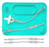 Busy Baby Mat | Silicone Suction Placemat for Babies & Toddlers | 4 Customizable Tethers to Attach Toys | Keeps Toys Off Floor and Germ-Free | Includes Sleeve for Easy Carrying | (Spearmint)