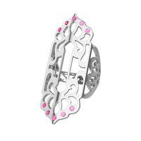 MoKo Cover Sleeve for Fitbit Flex 2 Watch Band, Luxury Diamond Metal Replacement Cover Sleeve Protector Case Hollowed Frame Cover Decoration Accessory for Fitbit Flex 2, Silver