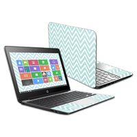 MightySkins Skin Compatible With HP Chromebook 11 G5 11.6" - Aqua Chevron | Protective, Durable, and Unique Vinyl Decal wrap cover | Easy To Apply, Remove, and Change Styles | Made in the USA