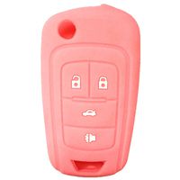 New Pink 4 Buttons Key Cover for Flip Folding Key Case Cover Silicone cover for 2010 2011 2012 2013 2014 Chevrolet Camaro