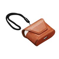 Shan-S for AirPods Pro Case, Fashion Genuine Leather Portable Protective Shockproof Resistant Protect Cover with Anti-Lost Straps for AirPods Pro/for AirPods 3 2019 Wireless Charging Case