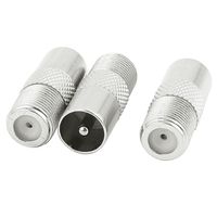 uxcell 3 Pcs F Female to PAL Male 9.5mm TV Satellite Antenna RF Coax Adapter