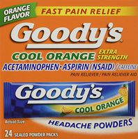 Goodys Cool Orange Extra Strength,  24ct Powder  Packages (Pack of 3)