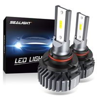 SEALIGHT 9005 HB3 LED Headlight Bulbs Fanless 6000K White High Beam CSP Chips Halogen Headlight Replacement 30W 5000Lumens