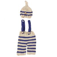 2pcs Baby Photography Props Outfit Newborn Baby Photo Shoot Set Baby Boy/Girl Hat Pants Costume Set