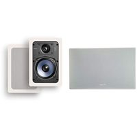 Polk Audio RC55i 2-way 5.25-inch In-wall Speakers (Pair) with 255C-RT Center Channel In-wall Speaker From The Vanishing Series | Easily Fits, Looks Minimal, Gives Out Great Sound | Paintable Grille