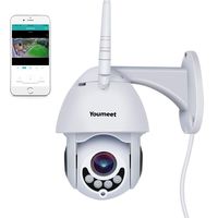 Outdoor Camera WiFi, Youmeet 1080P PTZ Camera, Motion/Sound Detection WiFi Security Camera,Two Way Audio WiFi Camera Outdoor,Night Vision Wireless IP Camera, Works on Smart Phones (SD Card Included)
