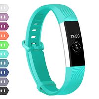 Wekin Replacement Bands Compatible with Fitbit Alta and Alta HR, Breathable Sport Silicone Wristbands Bracelet Strap with Secure Metal Buckle for Woman Men Small Large