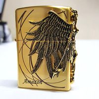 Zippo Amazon Gold Lighter/Genuine Authentic/Original Packing (6 Flints Set Free Gift)